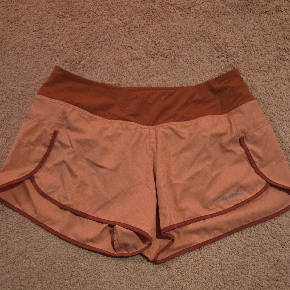 Patagonia Women's Coral and Rust Athletic Shorts